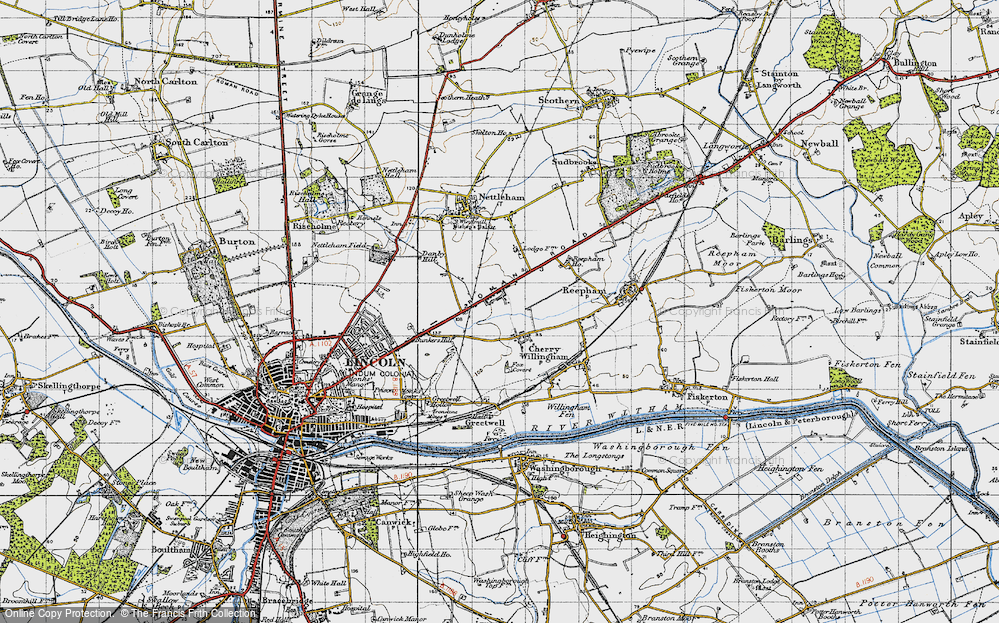 Old Map of North Greetwell, 1947 in 1947