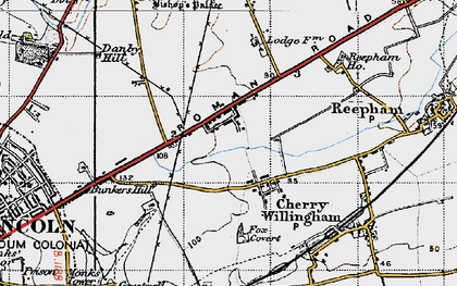 Old map of North Greetwell in 1947
