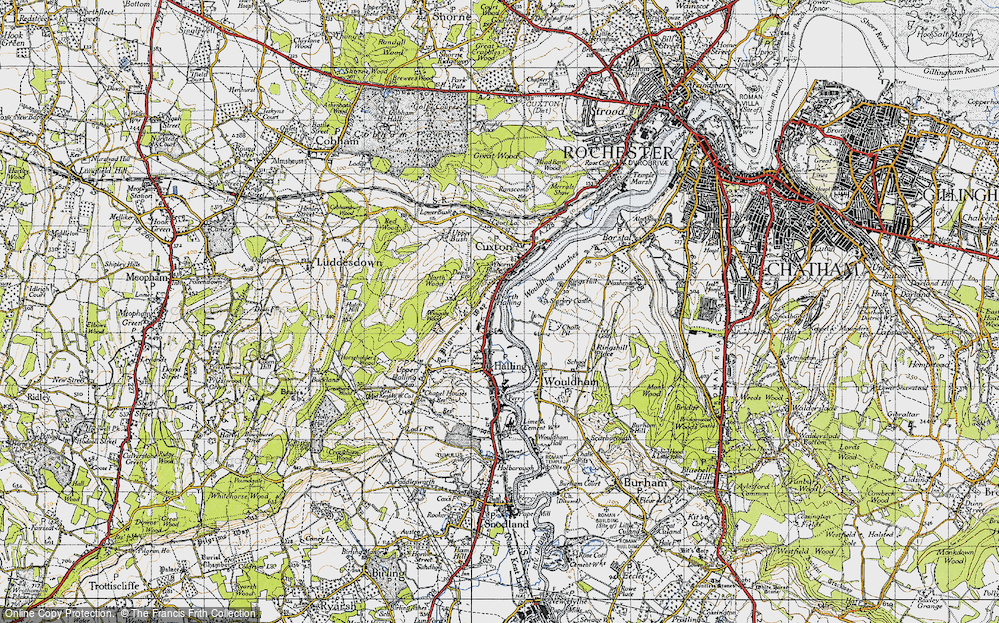 Old Map of North Halling, 1946 in 1946