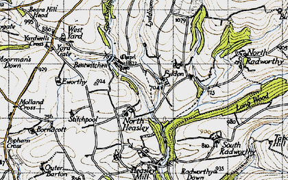 Old map of North Heasley in 1946
