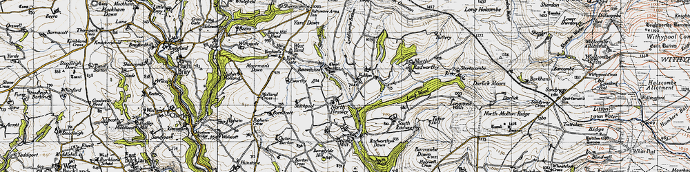 Old map of North Heasley in 1946