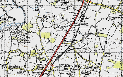 Old map of North Heath in 1940