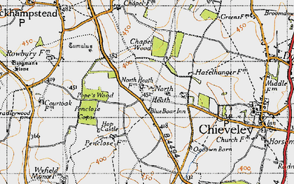 Old map of North Heath in 1947