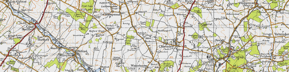 Old map of North Heath in 1947