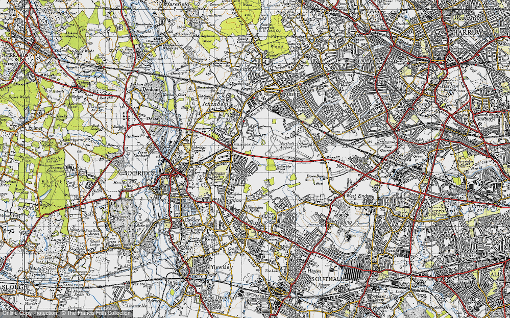 Old Map of North Hillingdon, 1945 in 1945