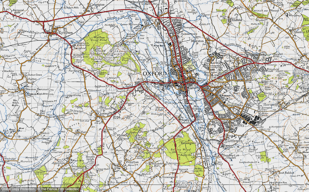 Old Map of North Hinksey Village, 1947 in 1947