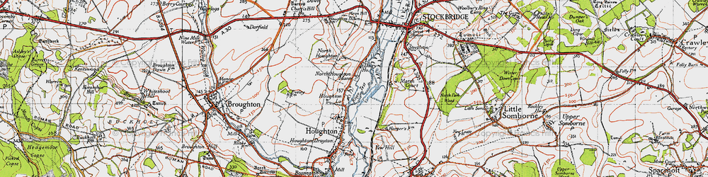 Old map of North Houghton in 1945