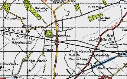 Old map of North Howden in 1947