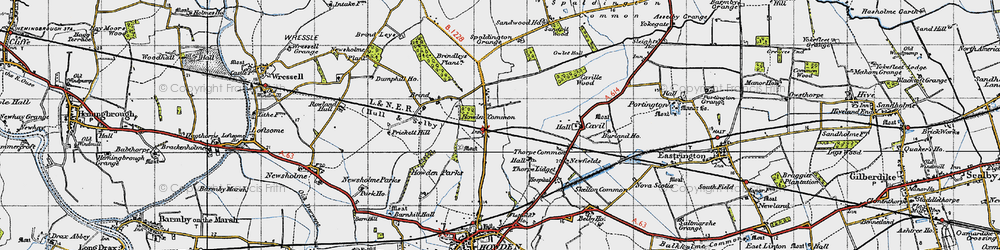 Old map of North Howden in 1947