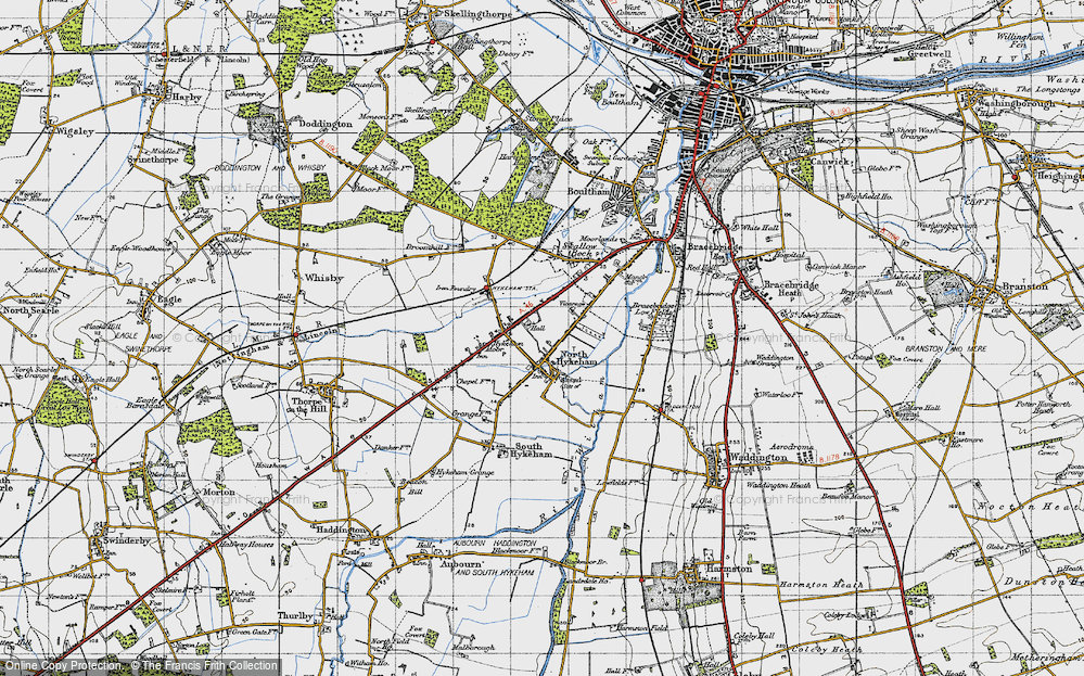 Old Map of North Hykeham, 1947 in 1947
