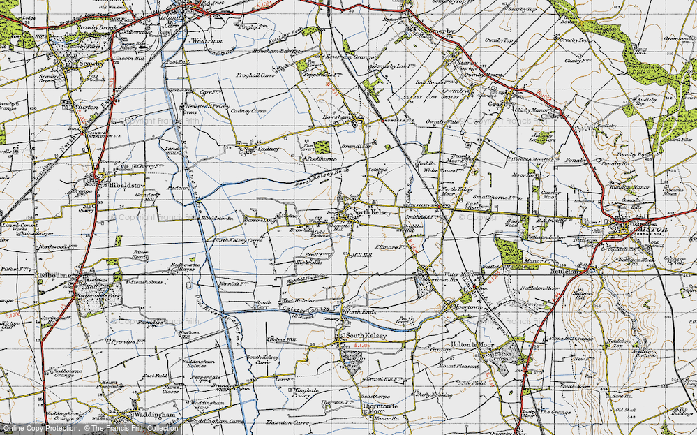 Old Map of North Kelsey, 1947 in 1947