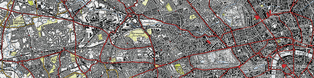 Old map of North Kensington in 1945