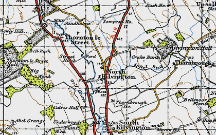 Old map of North Kilvington in 1947