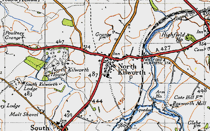 Old map of North Kilworth in 1946