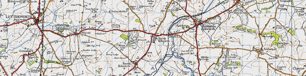 Old map of Buckwell Lodge in 1946
