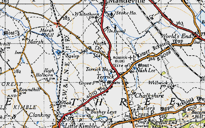 Old map of Bushey Leys in 1946