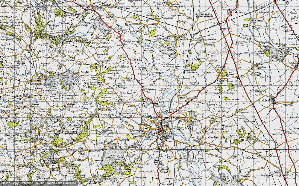 Old Map of North Lees, 1947 in 1947