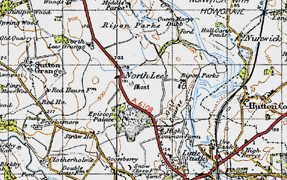 Old map of North Lees in 1947