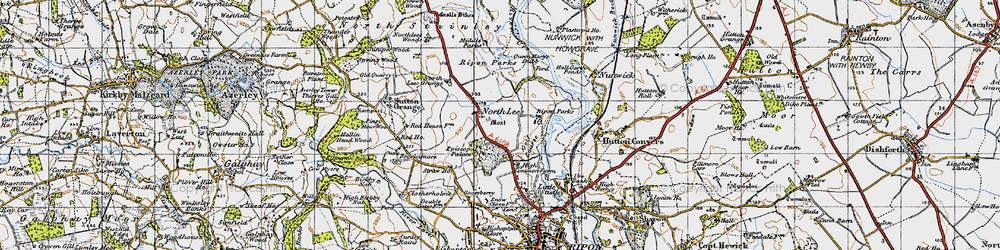 Old map of Sutton Grange in 1947