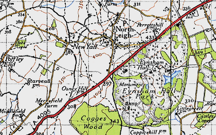 Old map of North Leigh in 1946