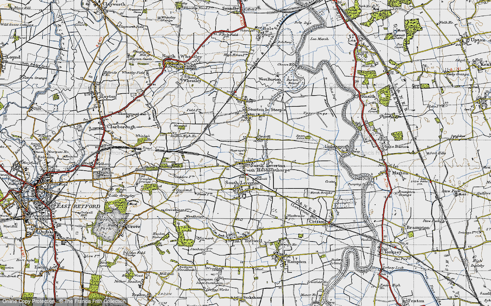 Old Map of Historic Map covering Fenton in 1947