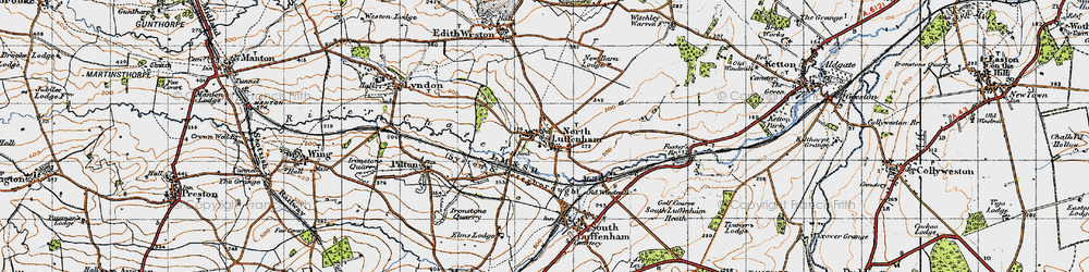 Old map of North Luffenham in 1946