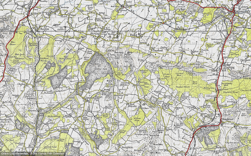 Old Map of North Marden, 1945 in 1945