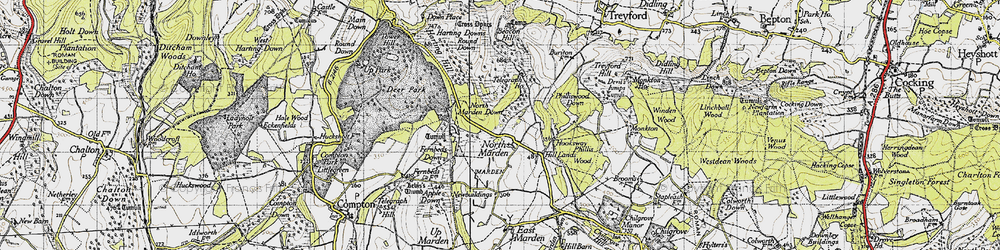 Old map of North Marden in 1945
