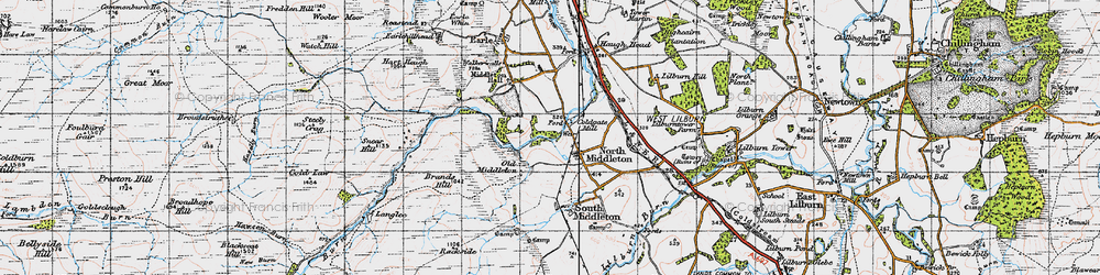 Old map of Happy Valley in 1947