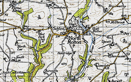 Old map of North Molton in 1946