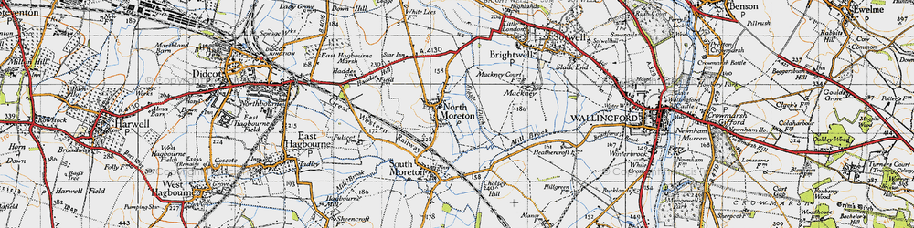 Old map of North Moreton in 1947