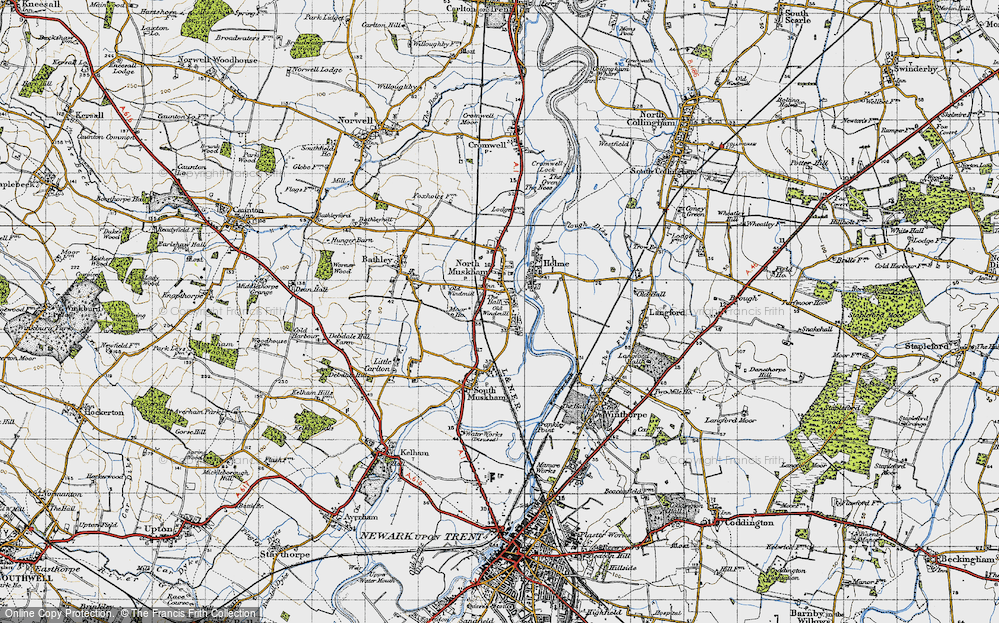 Old Map of North Muskham, 1947 in 1947