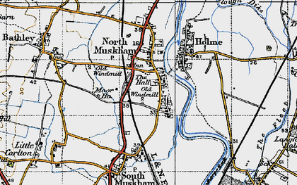 Old map of North Muskham in 1947