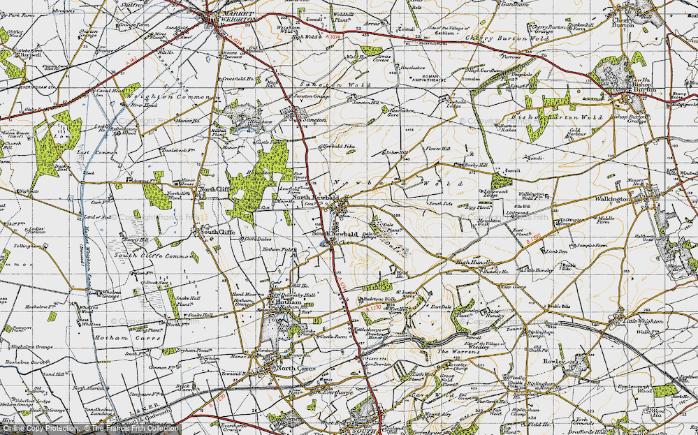 Old Map of North Newbald, 1947 in 1947