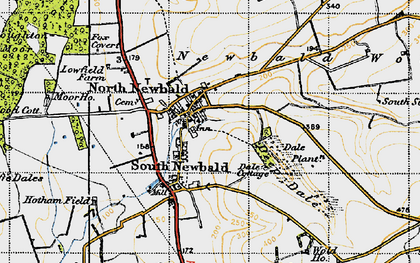 Old map of North Newbald in 1947