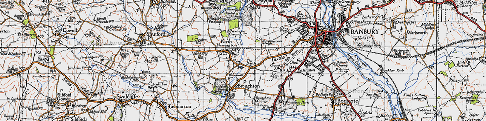 Old map of North Newington in 1946