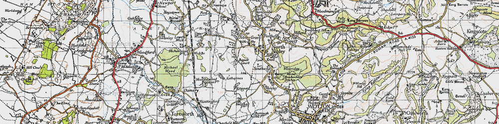 Old map of North Nibley in 1946