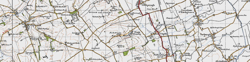 Old map of North Ormsby in 1946