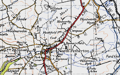 Old map of North Petherton in 1945