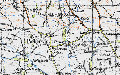 Old map of Bolesbridge Water in 1946