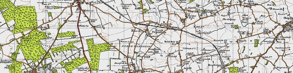 Old map of North Pickenham in 1946