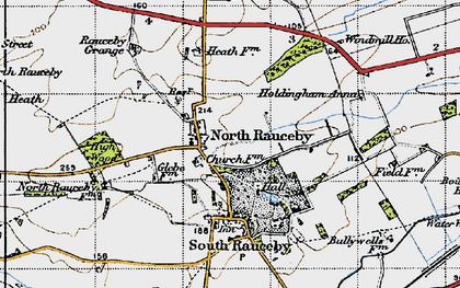 Old map of North Rauceby in 1946