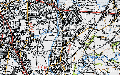Old map of North Reddish in 1947