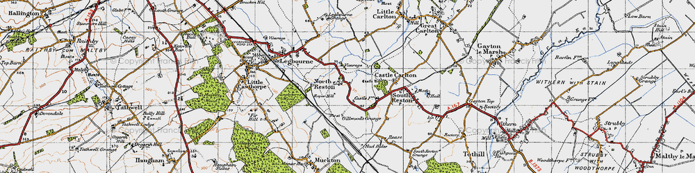 Old map of North Reston in 1946