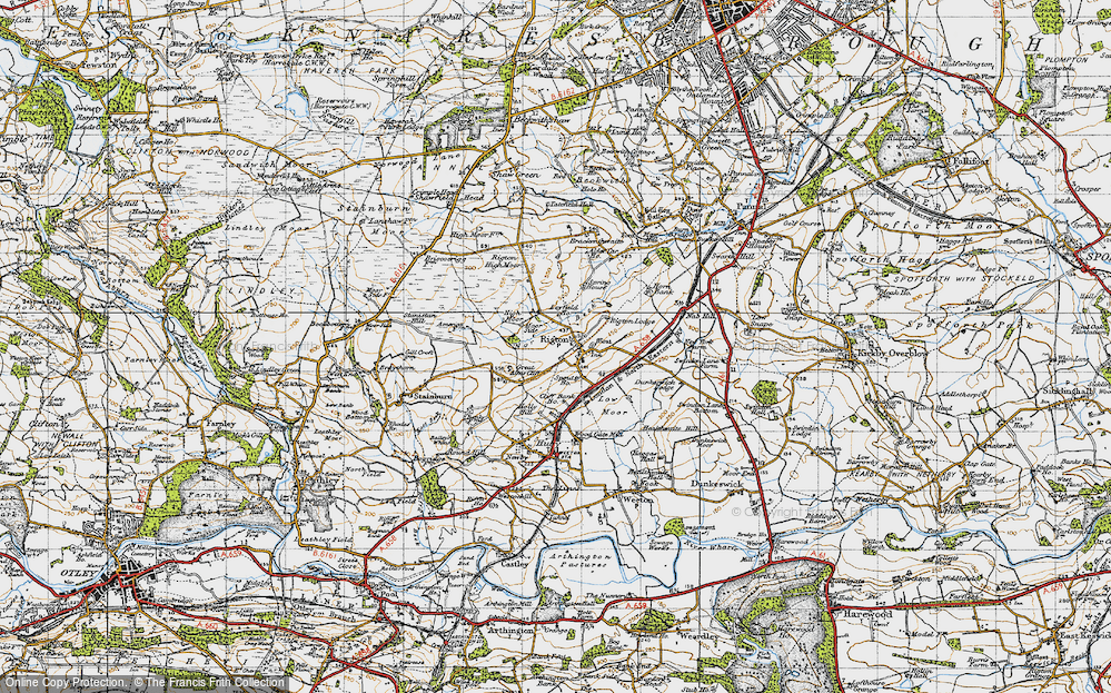 Old Map of North Rigton, 1947 in 1947