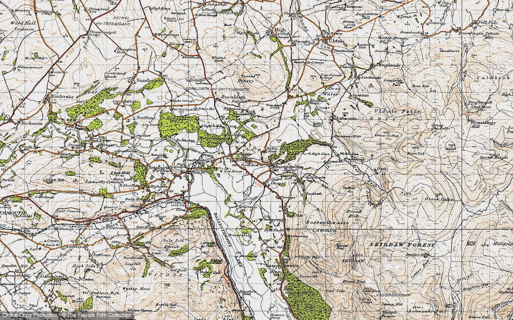 Old Map of North Row, 1947 in 1947