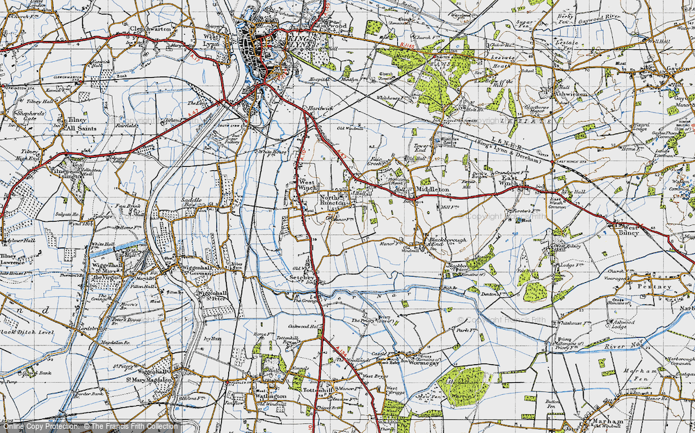 Old Map of North Runcton, 1946 in 1946