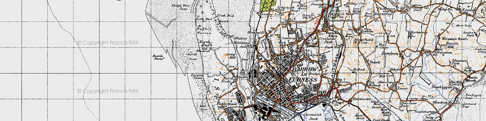 Old map of North Scale in 1947