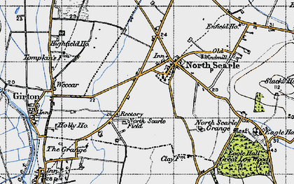 Old map of North Scarle in 1947