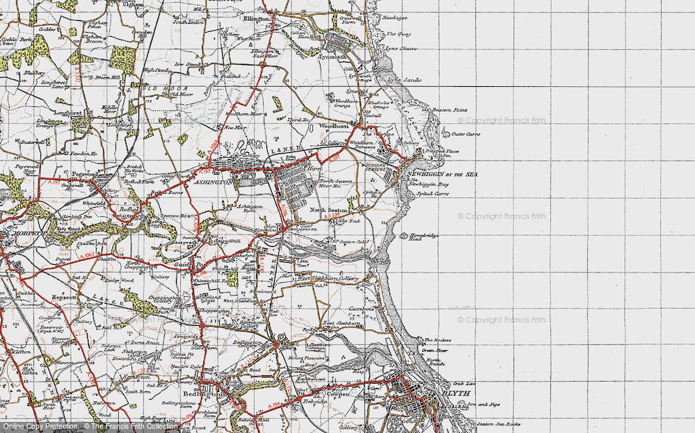 Old Map of North Seaton, 1947 in 1947